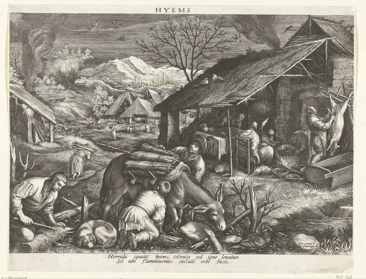 Winter by Unknown, print, 1560-1600