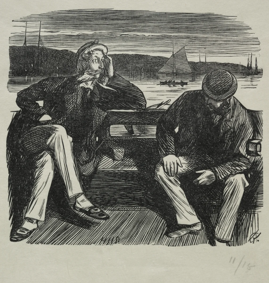 Lady Nelly - the Flirt by Charles Samuel Keene, print, 1869