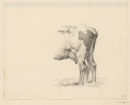 Achterpoten van een koe by Jean Bernard, drawing, 1818
