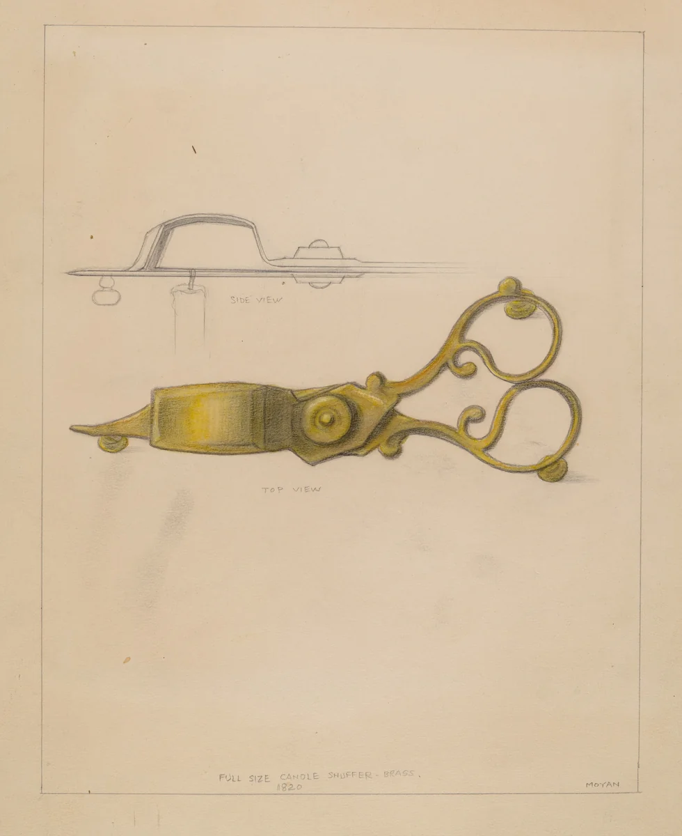 Snuffer by Franklin C. Moyan, index of american design, 1935-1942
