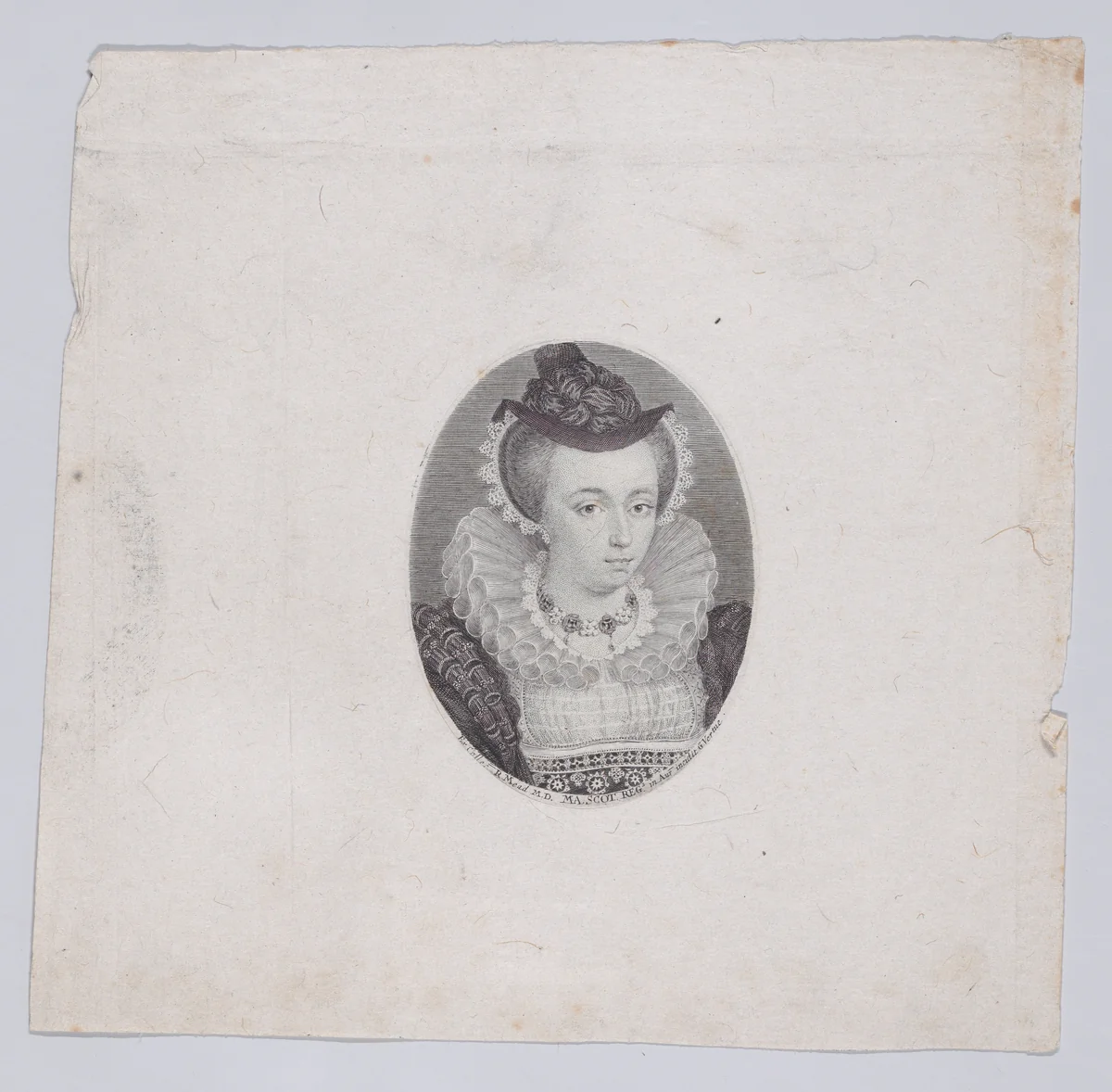 Mary, Queen of Scots by George Vertue, print, 1700-1750