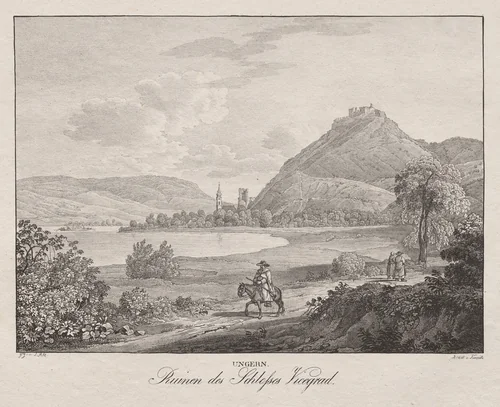 Ungern, Ruinen des Schlosses Vicegrad by Jakob Alt, print