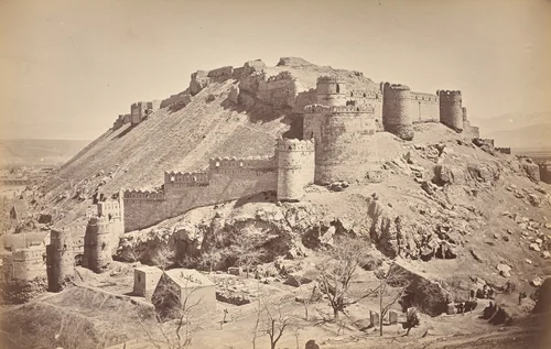 Upper Bala Hissar, from West by John Burke, photograph, 1878-1880