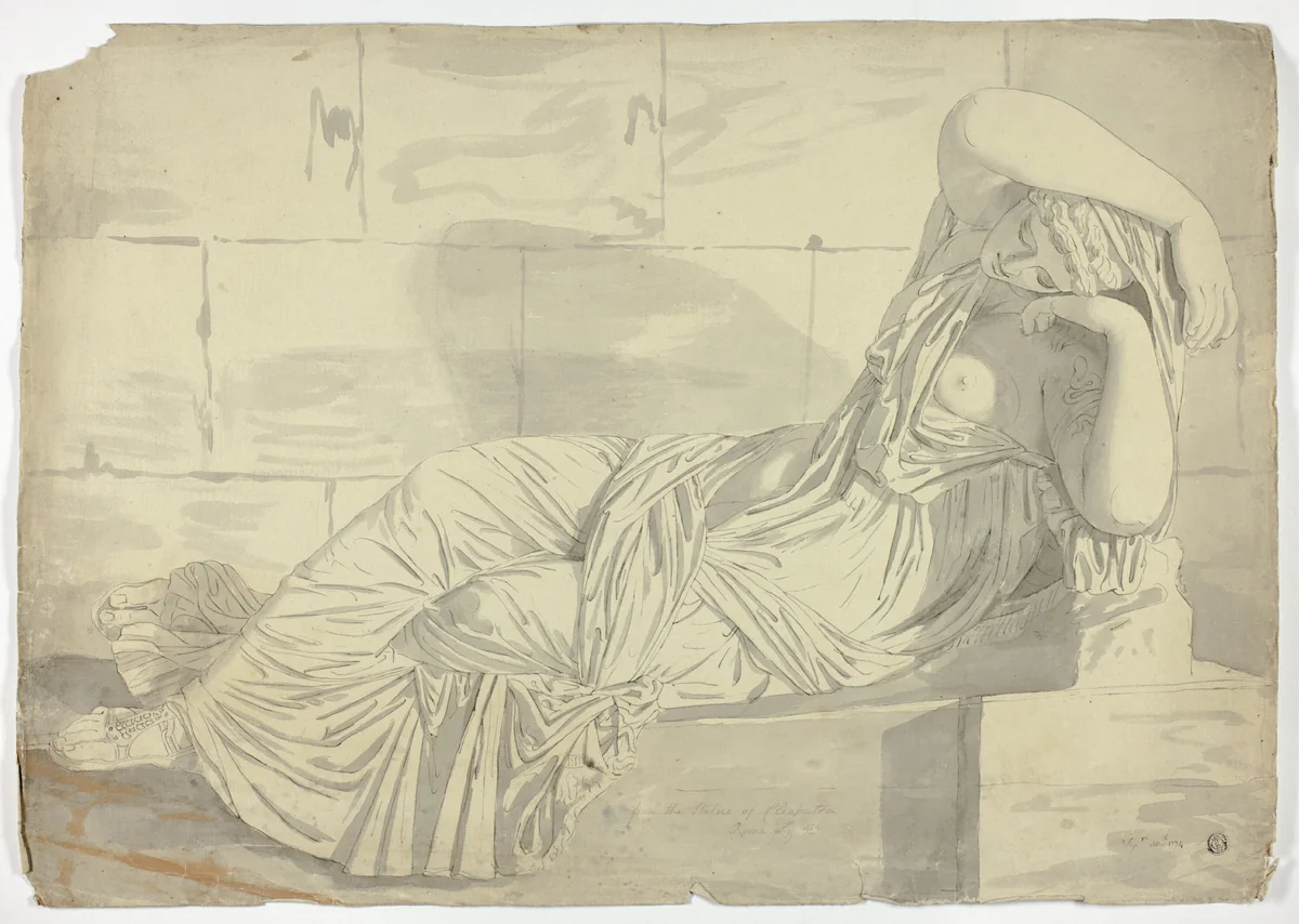 After Sculpture of Ariadne by John Downman, drawing, 1774