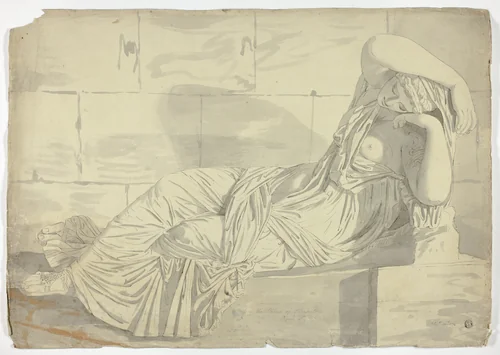 After Sculpture of Ariadne by John Downman, drawing, 1774