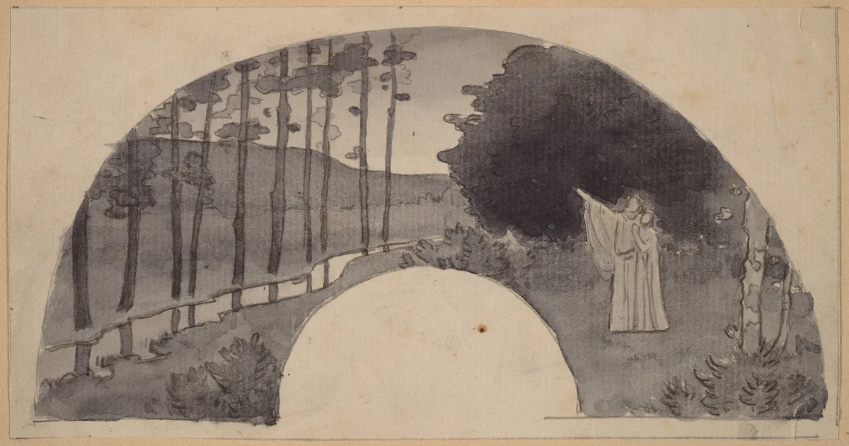 Study for an Archway by Charles Sprague Pearce, drawing, 1890-1897