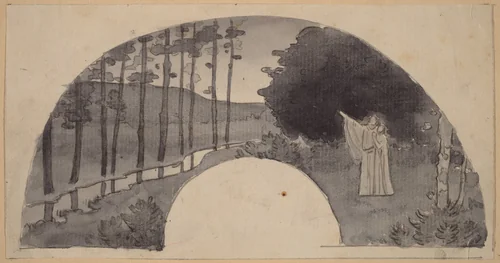 Study for an Archway by Charles Sprague Pearce, drawing, 1890-1897