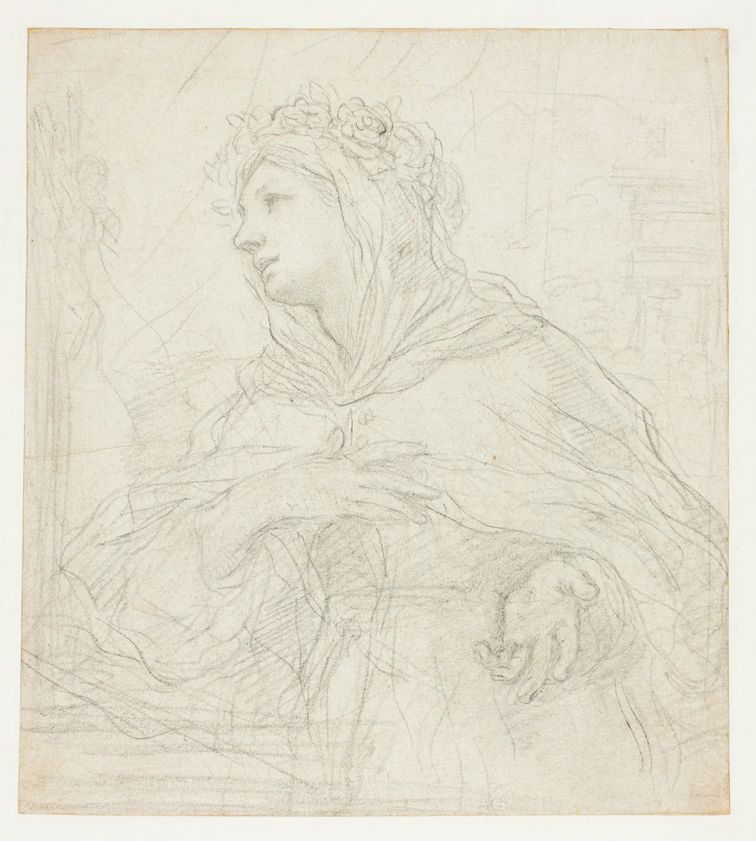 Study of Santa Rosalia of Palermo by Ciro Ferri
Baldassare Franceschini
Il Volterrano, drawing, 1659-1664
