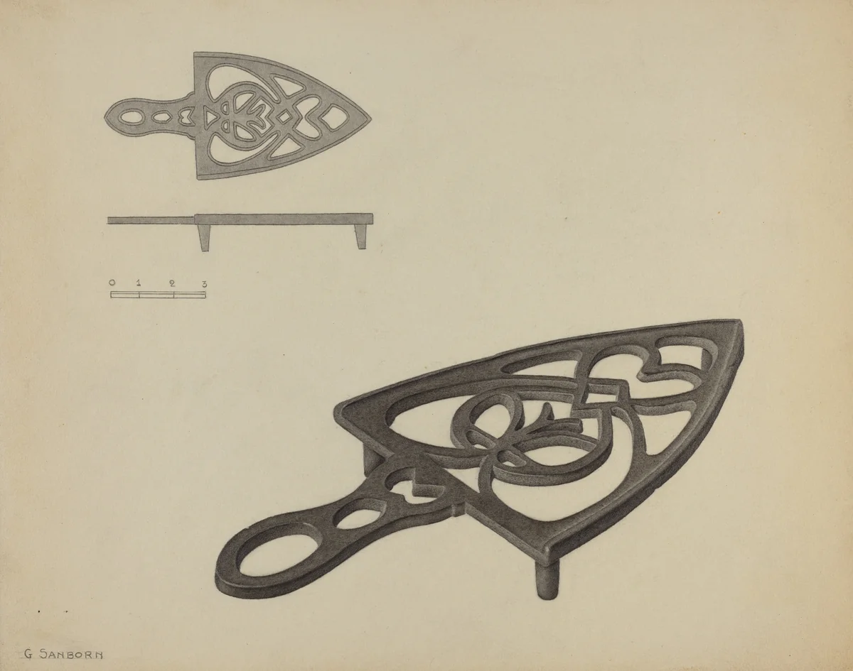 Flat Iron Holder by Gordon Sanborn, index of american design, 1938