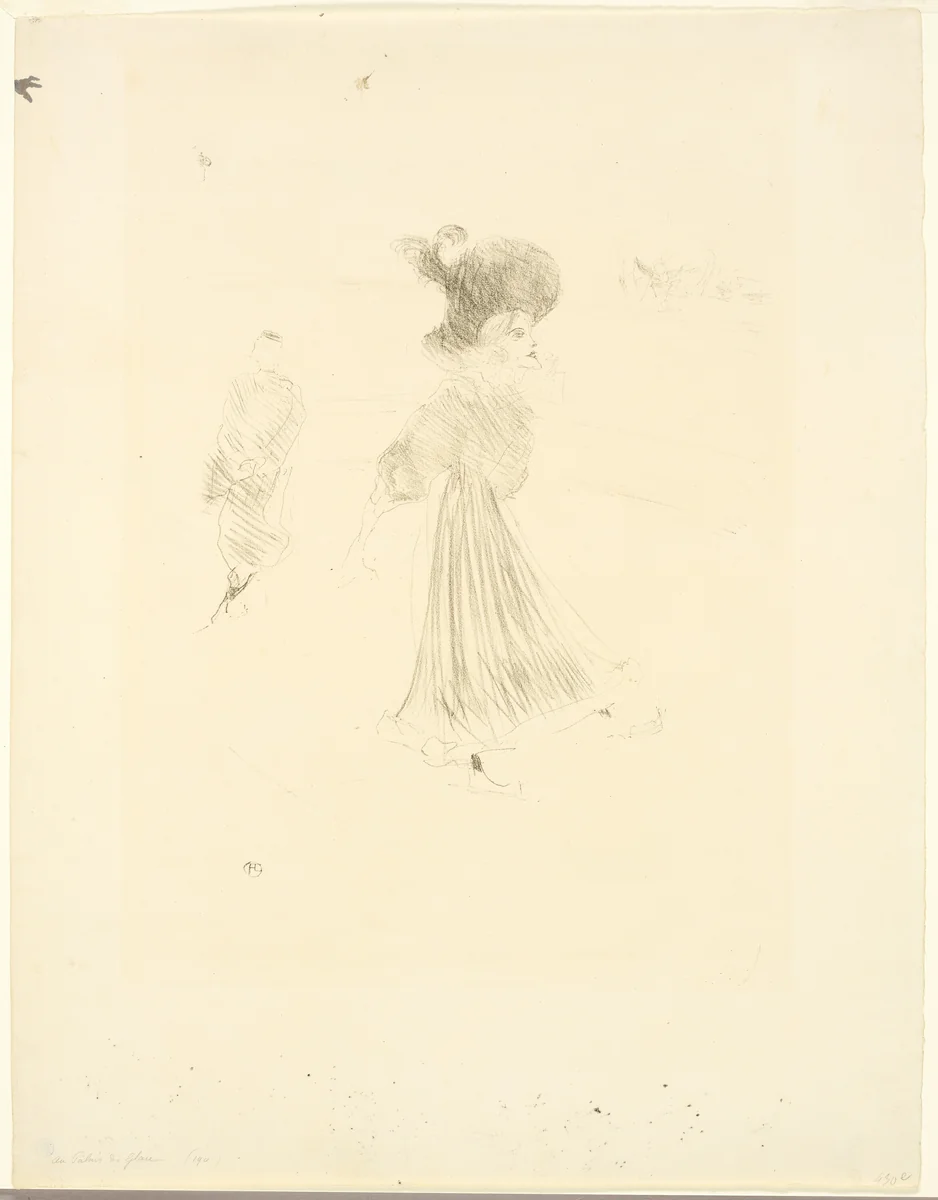 At the Ice Palace by Henri de Toulouse-Lautrec, print, 1895