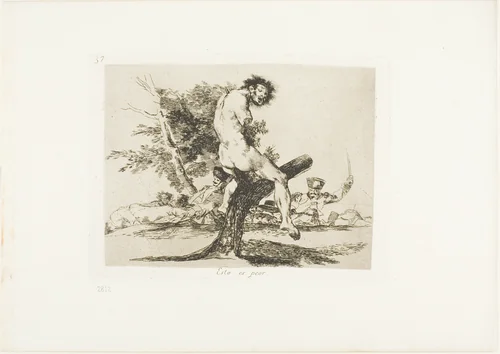 This is Worse, plate 37 from The Disasters of War by Francisco José de Goya, print, 1812-1815