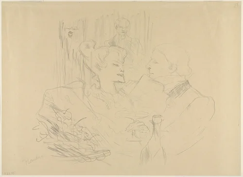 Supper in London (Souper à Londres) by Henri de Toulouse-Lautrec, print, 1896