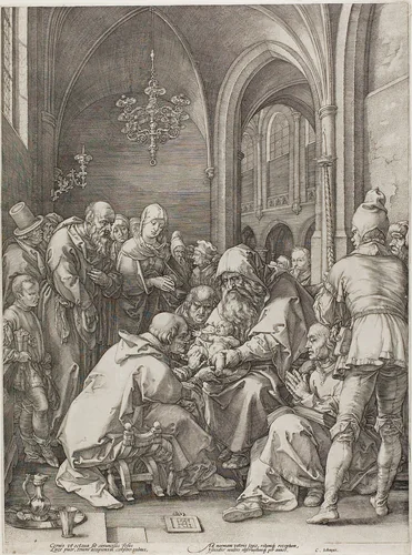 The Circumcision, plate four from The Birth and Early Life of Christ by Hendrick Goltzius, print, 1594