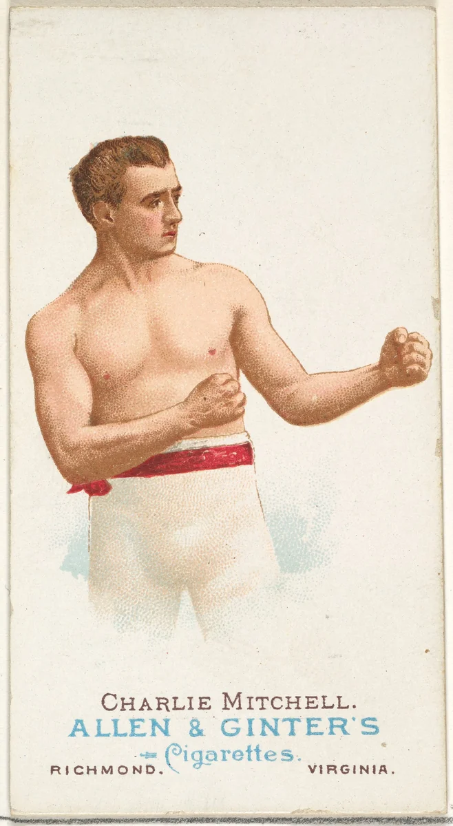 Charlie Mitchell, Pugilist, from World's Champions, Series 1 (N28) for Allen & Ginter Cigarettes by Allen & Ginter, print, 1887