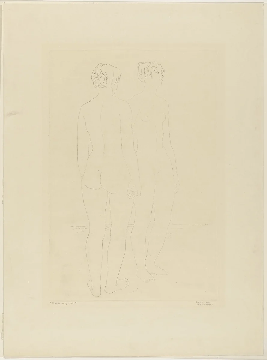 Women by the Sea (Mujeres de mar) by Rodolfo V Castagna, print, 1925