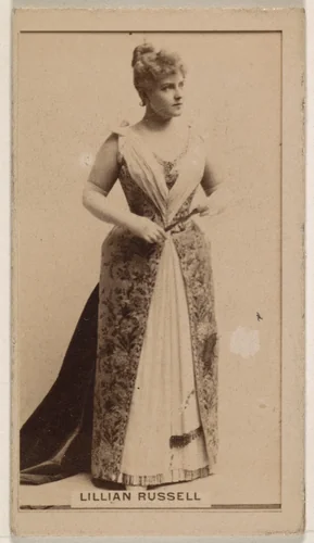 Lillian Russell, from the Actresses series (N245) issued by Kinney Brothers to promote Sweet Caporal Cigarettes by Kinney Brothers Tobacco Company, photograph, 1890