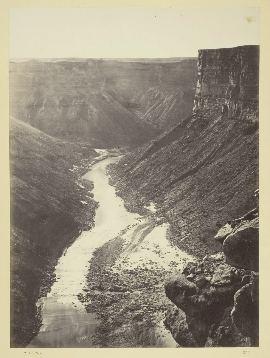 Grand Cañon, Colorado River, Near Paria Creek, Looking West by William H. Bell, photograph, 1872