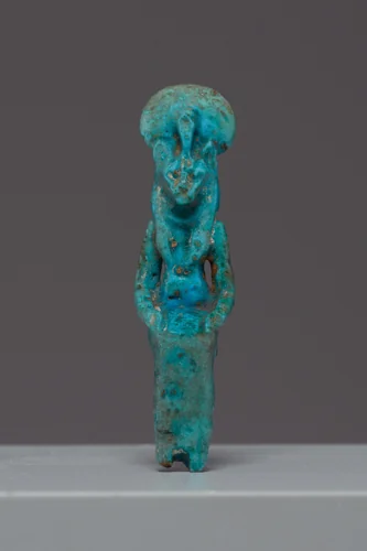 Amulet of the Seated Goddess Sekhmet by Egyptian, metalwork, -1050--664