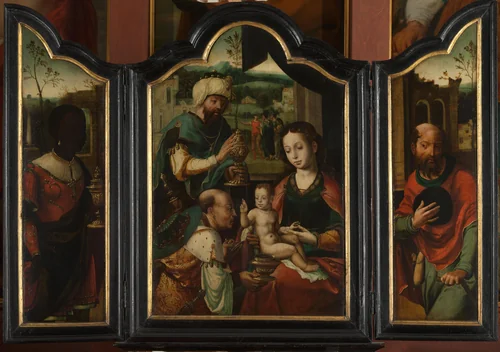 Triptych with the Adoration of the Magi by Unknown, painting, 1520-1550
