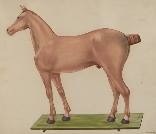 Horse Statue by Alf Bruseth, index of american design, 1937
