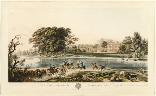 Maison du Duc d'Orléans à Twickenham by Joseph Constantine Stadler, print, 1816