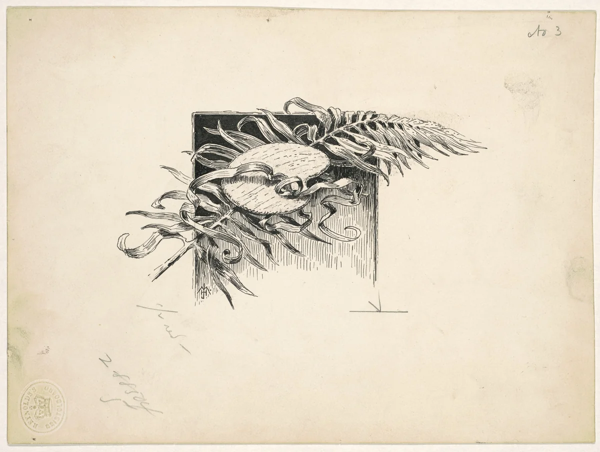 Palette by James Henry Moser, drawing, 1890-1891