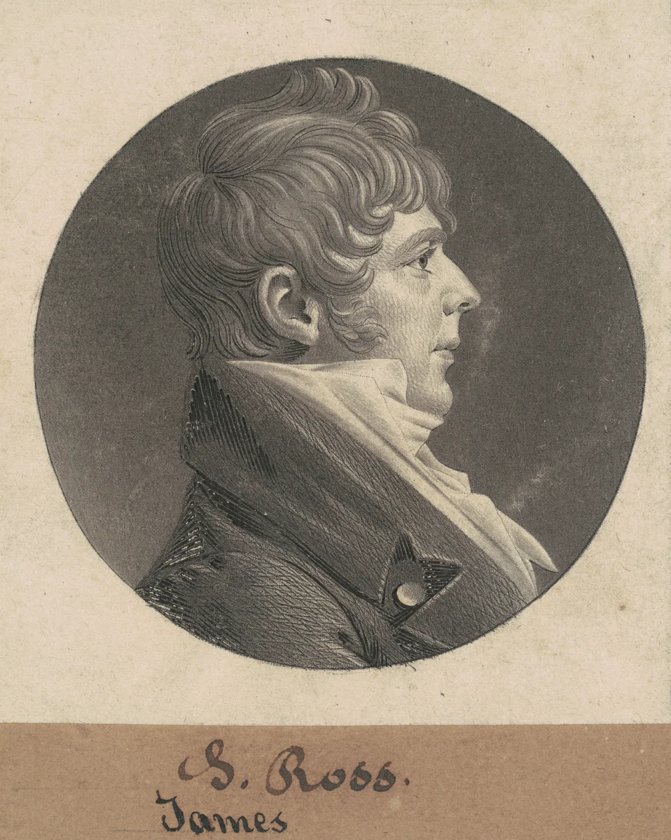 J. Ross by Charles B. J. Févret de Saint-Mémin, print, 1803