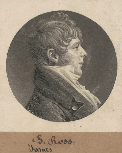 J. Ross by Charles B. J. Févret de Saint-Mémin, print, 1803
