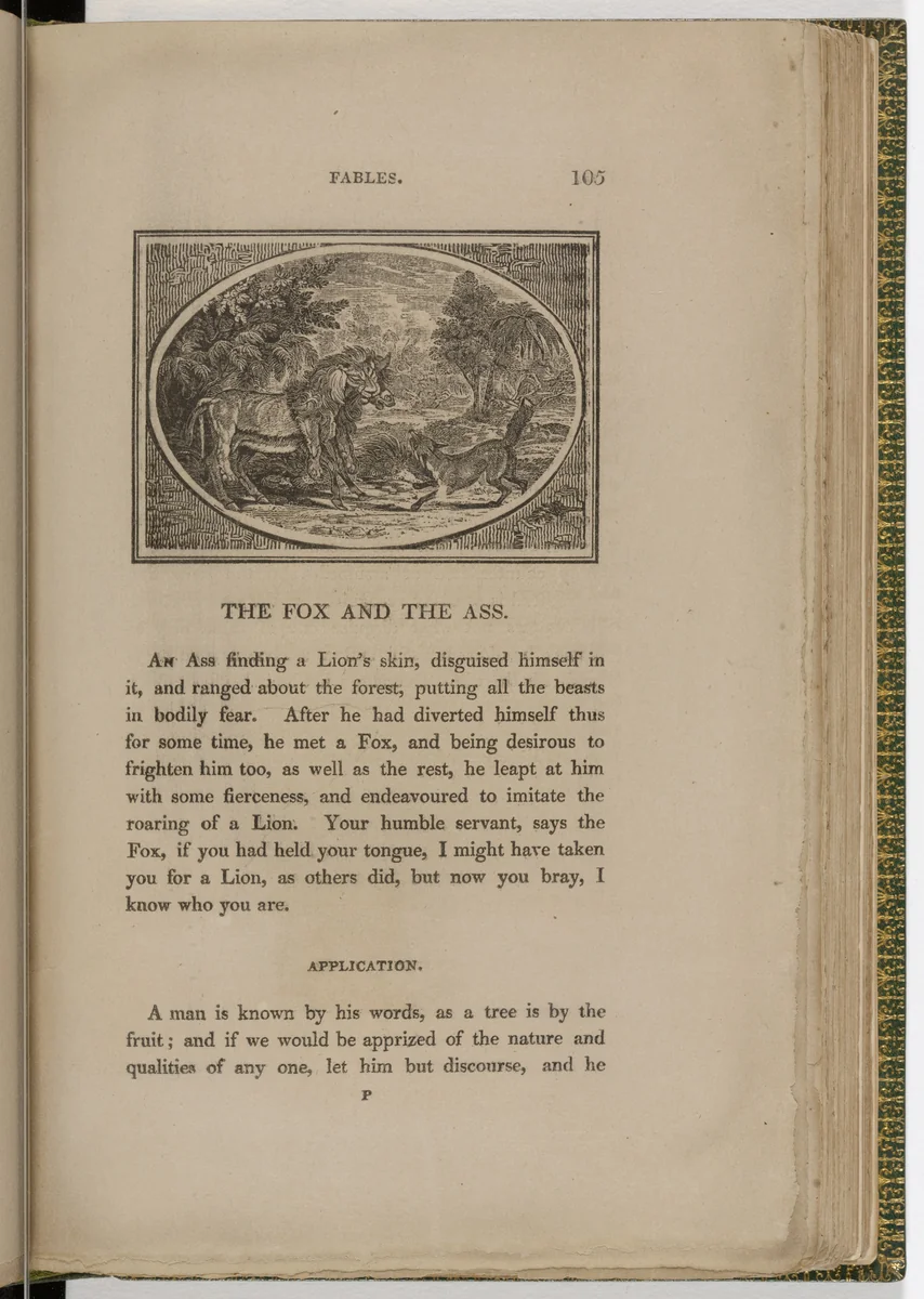 Headpiece (page 105) from The Fables of Aesop by Thomas Bewick, illustrated book, 1818