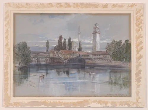 Monastir by Edward Lear, drawing, 1848