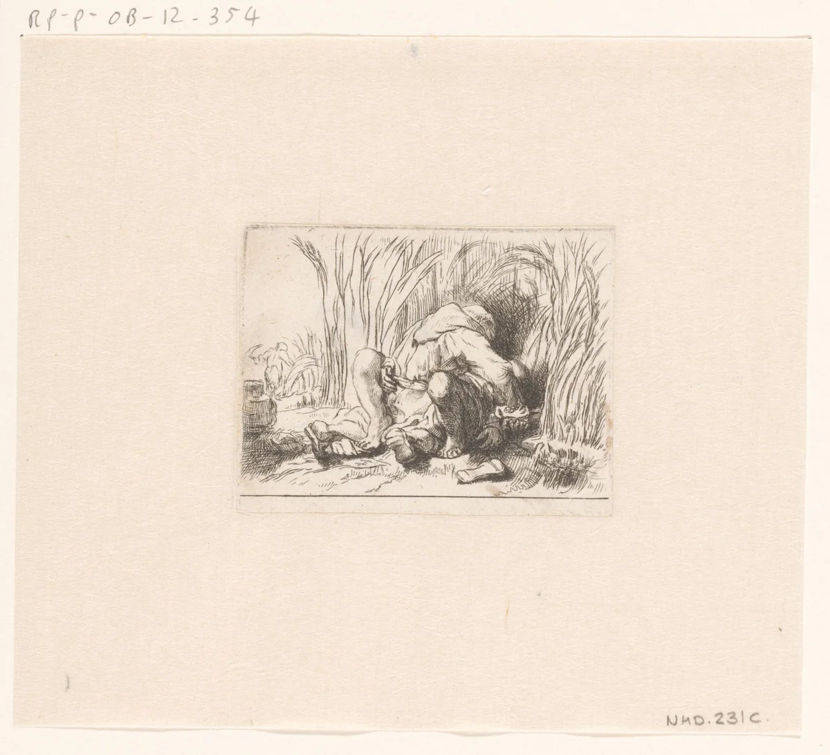 The monk in the cornfield by Dominique Vivant Denon, print, 1819