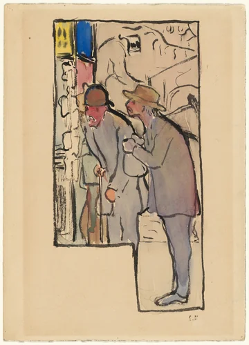 Programme de théâtre (recto); Etudes (verso) by Edouard Vuillard, drawing, 1885-1895