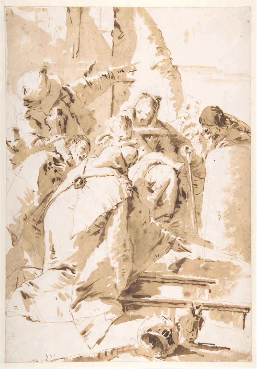 Adoration of the Magi by Giovanni Battista Tiepolo, drawing, 1710-1770