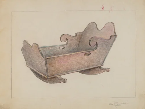 Cradle by Karl Joubert, index of american design, 1936