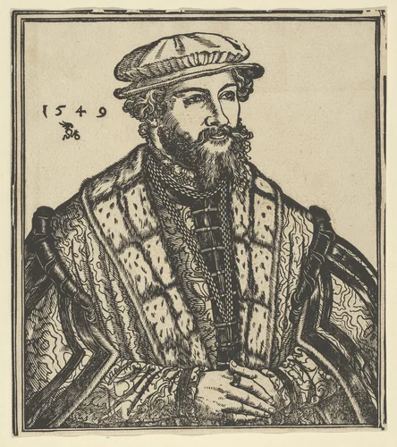 Dr. Christian Bruck, called Pontanus by Lucas Cranach the Younger, print, 1549