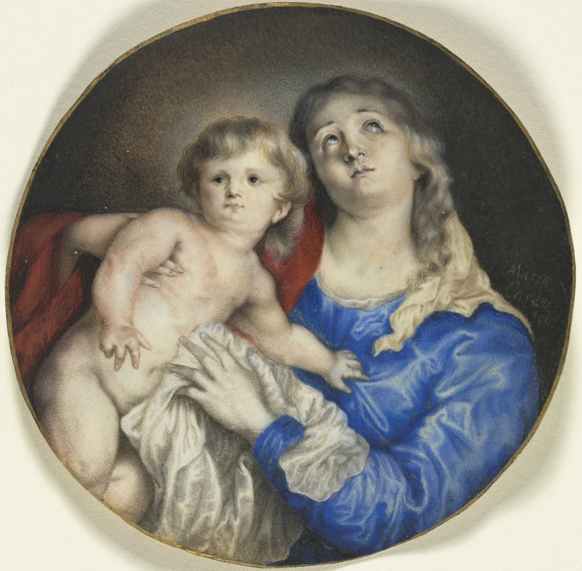 Virgin and Child by Anna Maria Carew, painting, 1657-1667