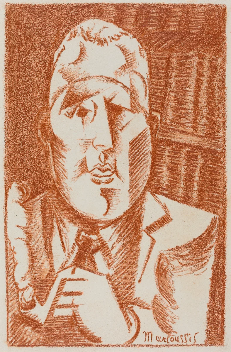Guillaume Apollinaire by Louis Casimir Ladislas Marcoussis, drawing, 1921