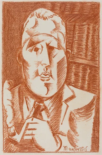 Guillaume Apollinaire by Louis Casimir Ladislas Marcoussis, drawing, 1921