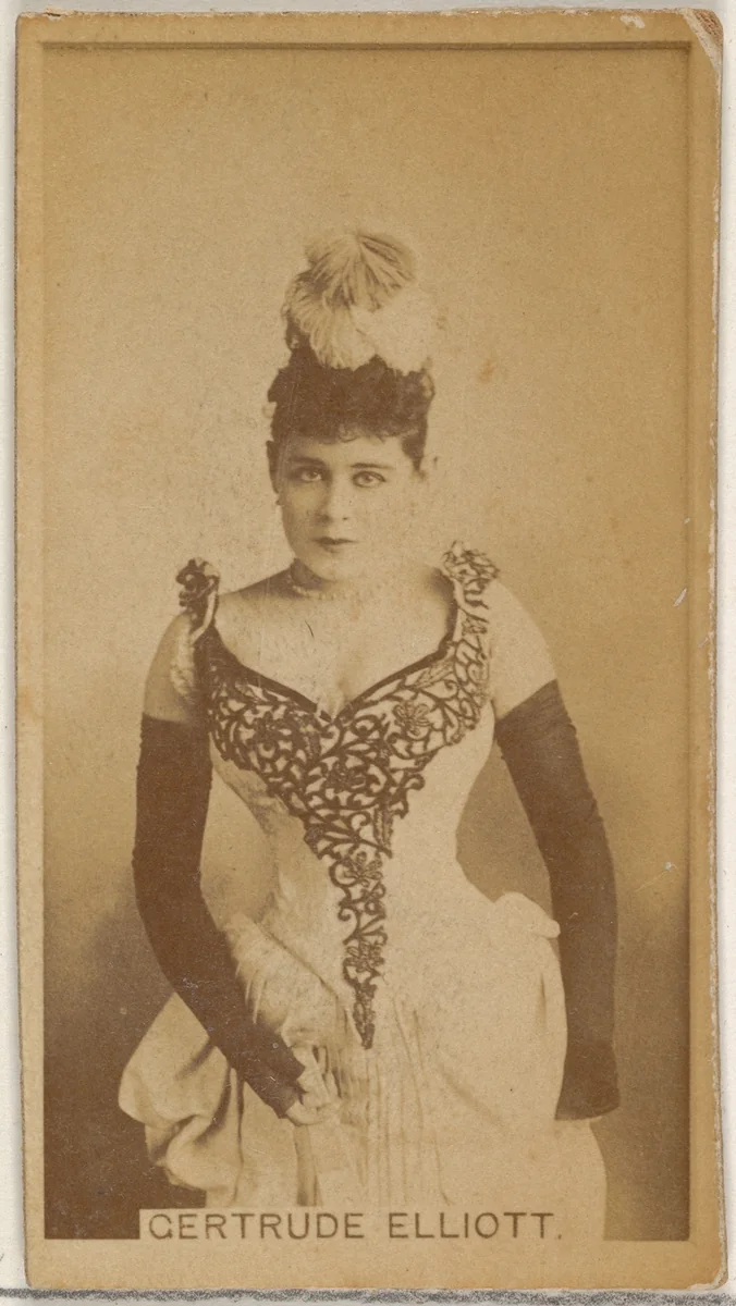 Gertrude Elliott, from the Actors and Actresses series (N45, Type 8) for Virginia Brights Cigarettes by Allen & Ginter, photograph, 1885-1891