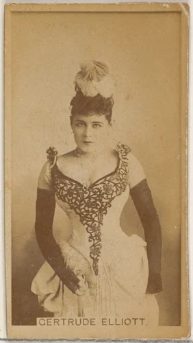 Gertrude Elliott, from the Actors and Actresses series (N45, Type 8) for Virginia Brights Cigarettes by Allen & Ginter, photograph, 1885-1891