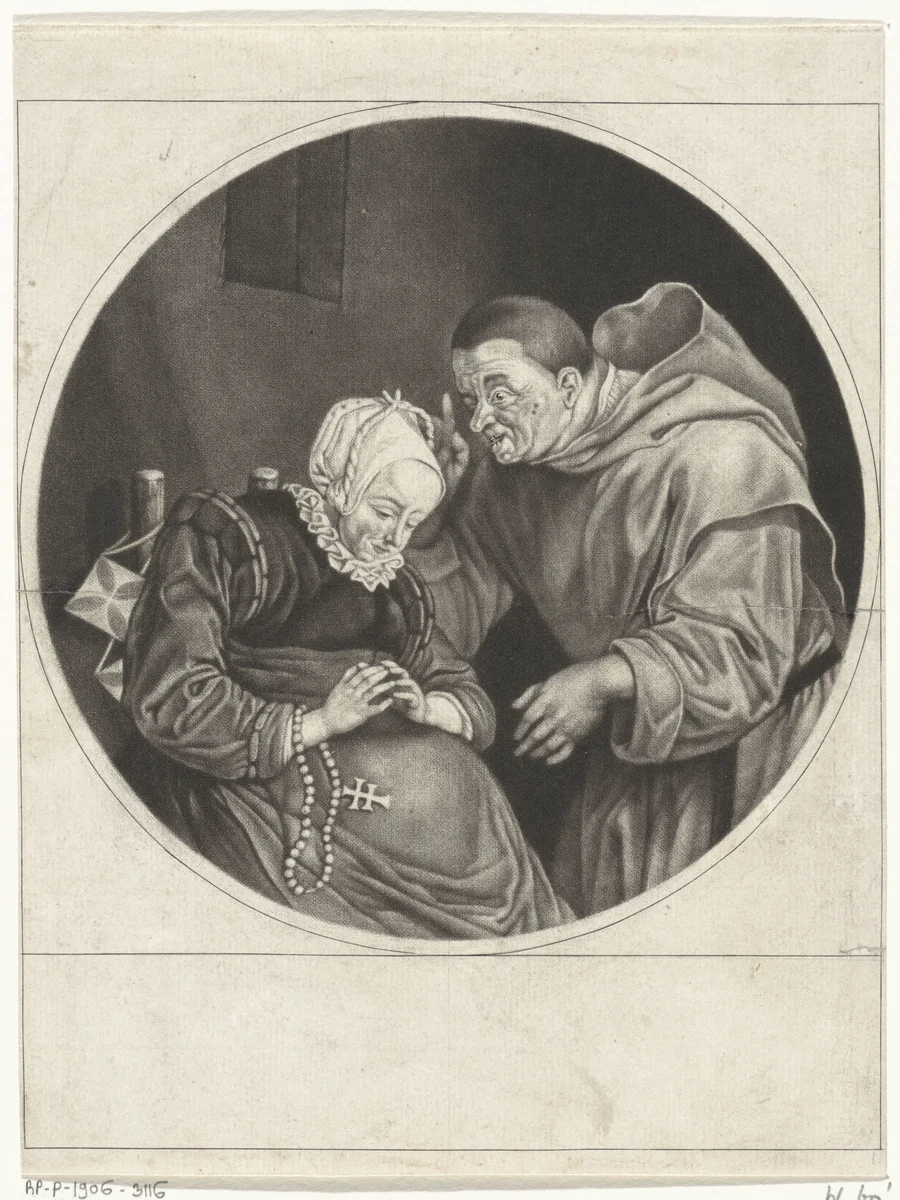 Biecht by Cornelis Dusart, print, 1670-1704