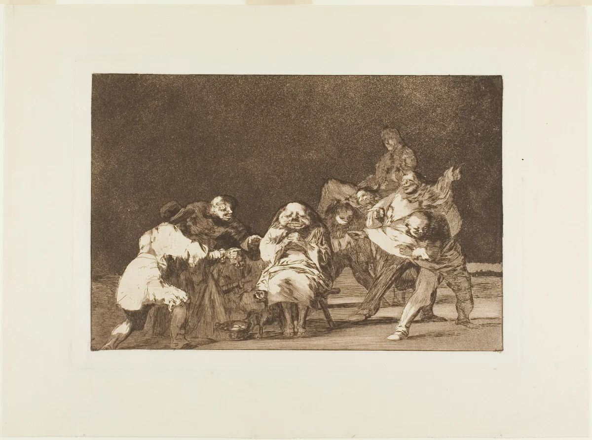 He who does not like thee will defame thee in jest, plate 17 from Los Proverbios by Francisco José de Goya, print, 1815-1824