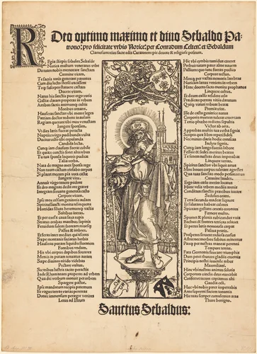 Saint Sebaldus Standing on a Column by Albrecht Dürer, print, 1501