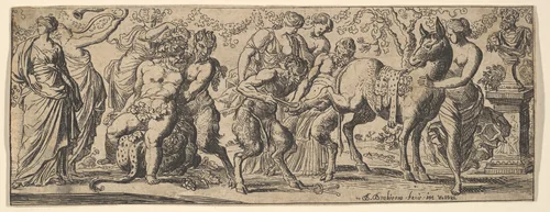 Bacchanale by Pierre Brebiette, print, 1610-1642