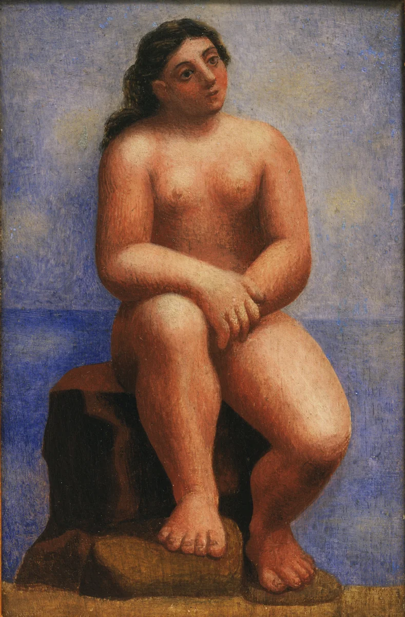 Nude Seated on a Rock by Pablo Picasso, painting, 1921