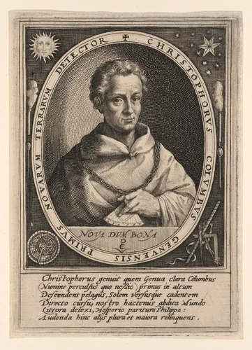 Christopher Columbus by Crispijn van de Passe, print, 1590-1598