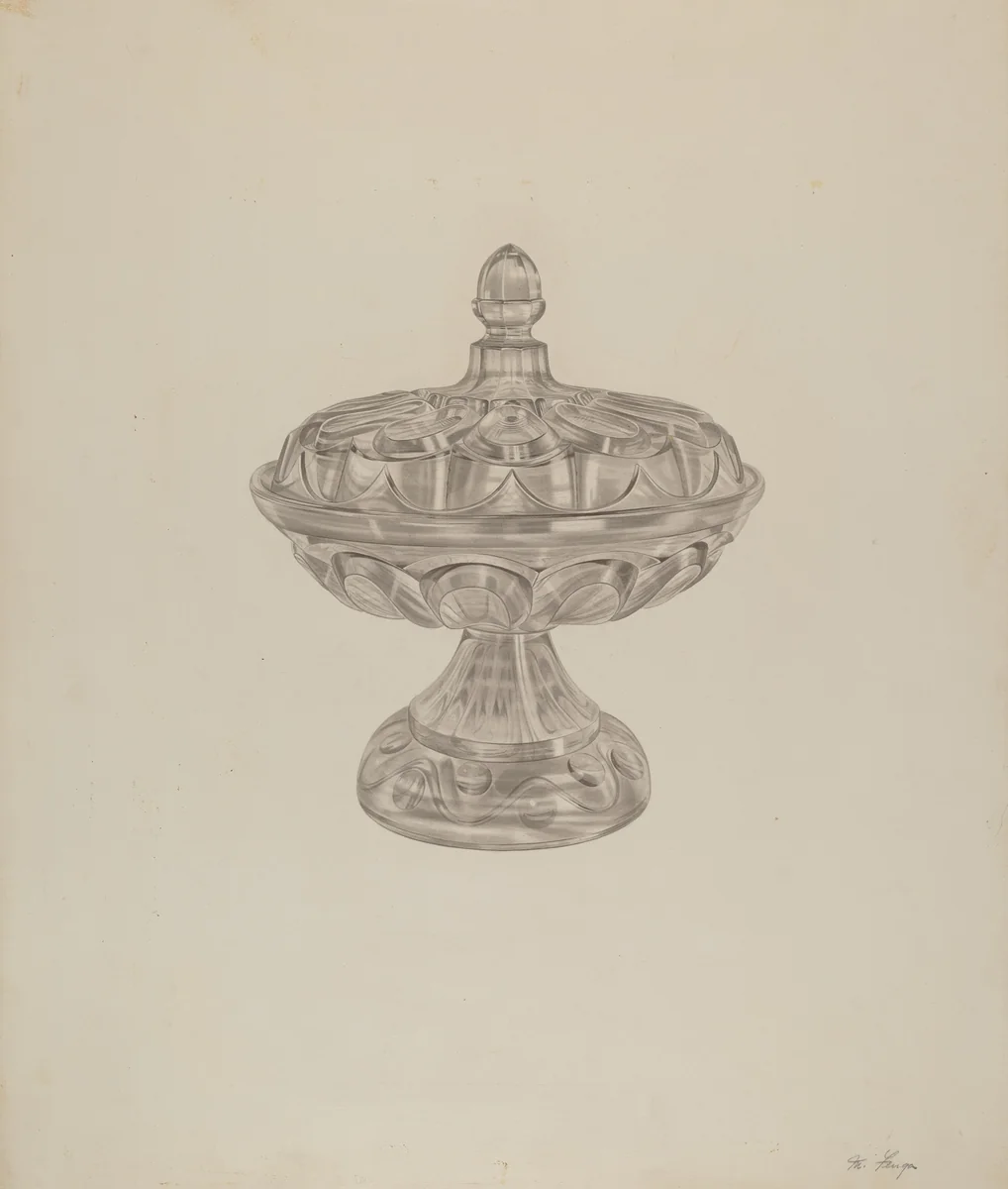 Compote by Michael Fenga, index of american design, 1935-1942