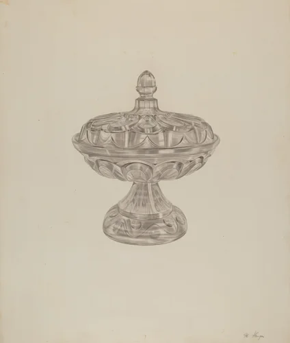 Compote by Michael Fenga, index of american design, 1935-1942
