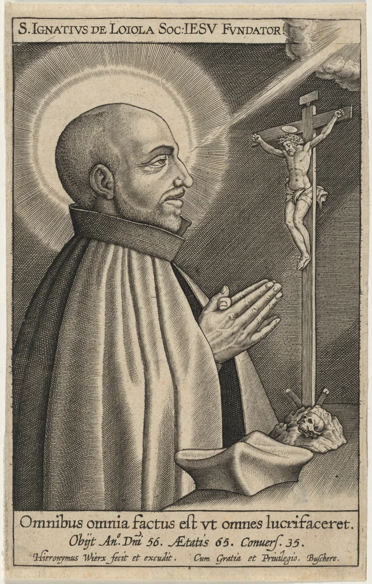 St. Ignatius de Loyola by Hieronymus Wierix, print, 1553-1619