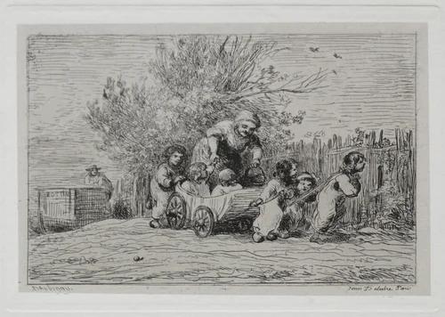 The Boat Trip: Heritage of the Cart (The Children with the Cart) by Charles-François Daubigny, other, 1861